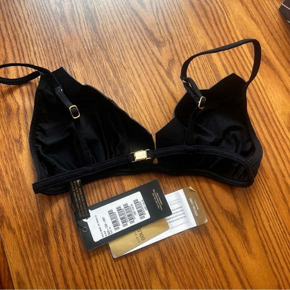 VIX Black Firenze Imani Tri Parallel Bikini Swim Top Textured Size XL NWT - Picture 5 of 5